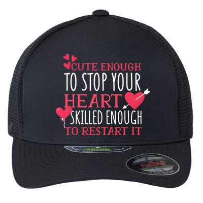 Cute Funny Nurse Meme Flexfit Unipanel Trucker Cap