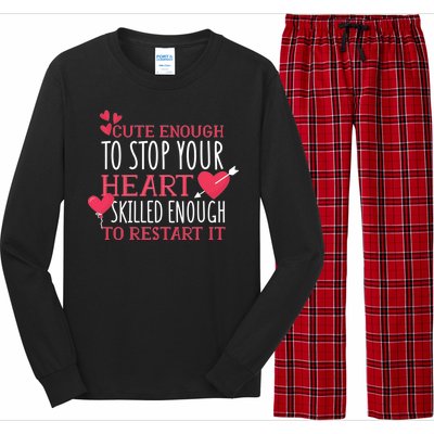 Cute Funny Nurse Meme Long Sleeve Pajama Set