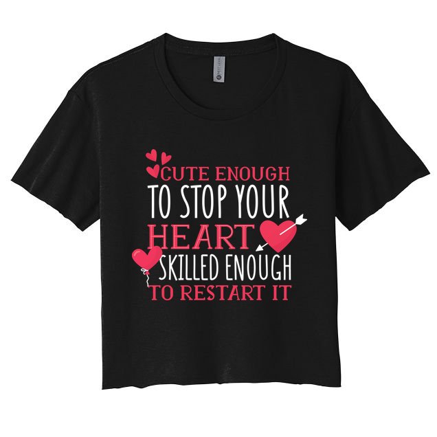 Cute Funny Nurse Meme Crop Top