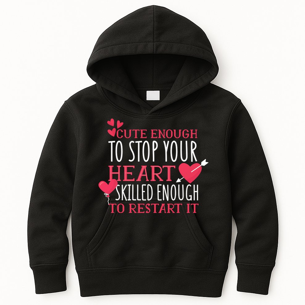 Cute Funny Nurse Meme Kids Hoodie