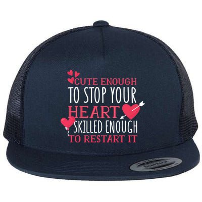 Cute Funny Nurse Meme Flat Bill Trucker Hat