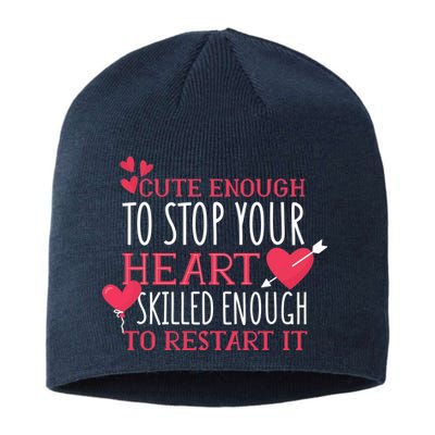 Cute Funny Nurse Meme Sustainable Beanie