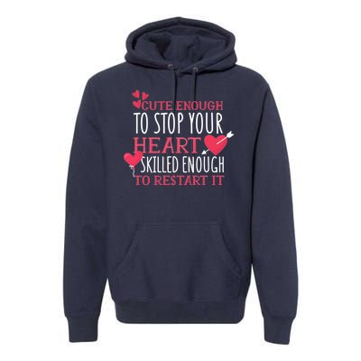 Cute Funny Nurse Meme Premium Hoodie