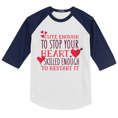Cute Funny Nurse Meme Kids Colorblock Raglan Jersey