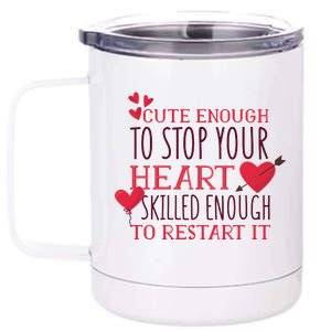 Cute Funny Nurse Meme 12 oz Stainless Steel Tumbler Cup