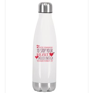 Cute Funny Nurse Meme Stainless Steel Insulated Water Bottle