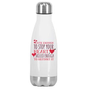 Cute Funny Nurse Meme Stainless Steel Insulated Water Bottle