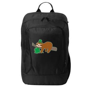 Cute Funny St Patrick's Day Sloth City Backpack