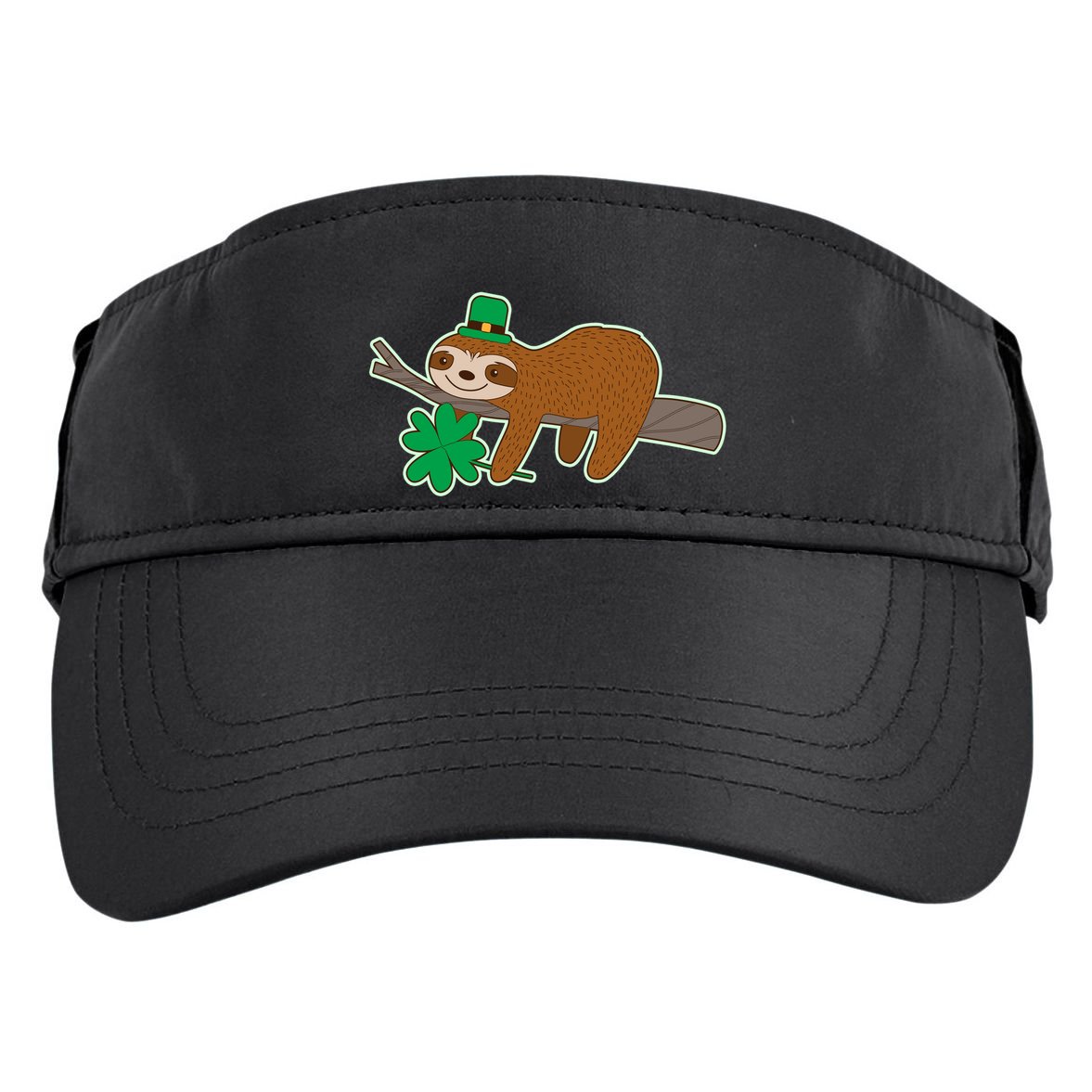 Cute Funny St Patrick's Day Sloth Adult Drive Performance Visor