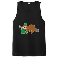 Cute Funny St Patrick's Day Sloth PosiCharge Competitor Tank