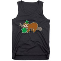 Cute Funny St Patrick's Day Sloth Tank Top