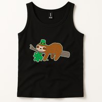 Cute Funny St Patrick's Day Sloth Tank Top