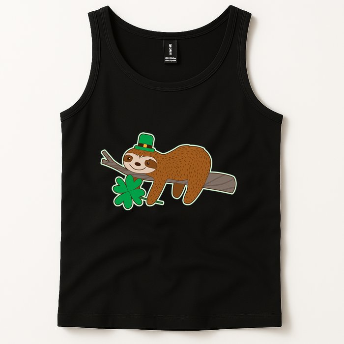 Cute Funny St Patrick's Day Sloth Tank Top