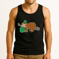 Cute Funny St Patrick's Day Sloth Tank Top