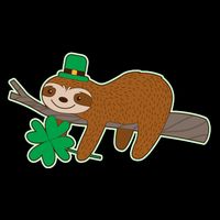 Cute Funny St Patrick's Day Sloth Crop Top