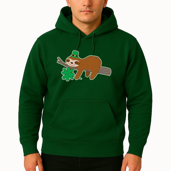 Cute Funny St Patrick's Day Sloth Hoodie