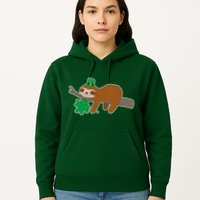 Cute Funny St Patrick's Day Sloth Hoodie