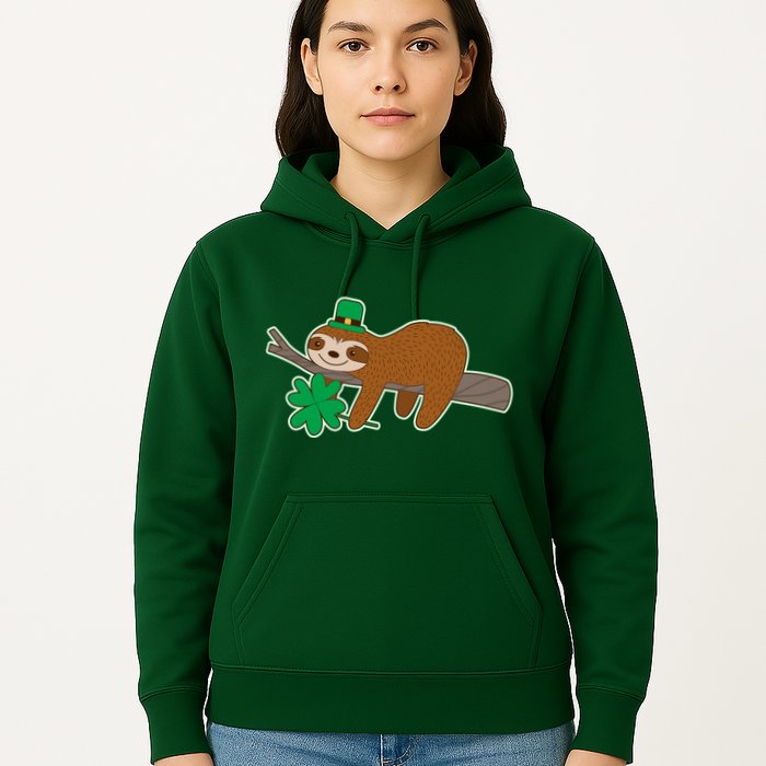 Cute Funny St Patrick's Day Sloth Hoodie