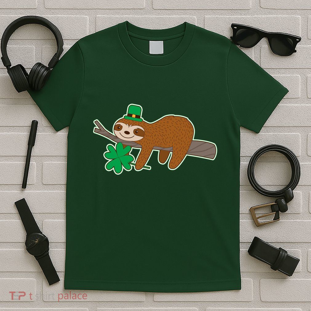 Cute Funny St Patrick's Day Sloth T-Shirt