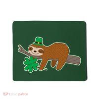 Cute Funny St Patrick's Day Sloth Mousepad