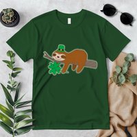 Cute Funny St Patrick's Day Sloth Premium T-Shirt