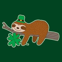 Cute Funny St Patrick's Day Sloth Visor
