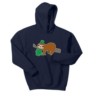 Cute Funny St Patrick's Day Sloth Kids Hoodie