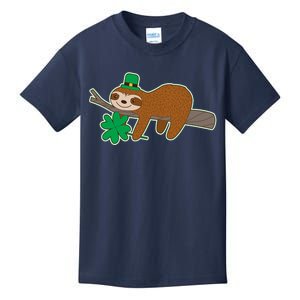 Cute Funny St Patrick's Day Sloth Kids T-Shirt