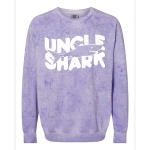 Cute Funny Uncle Shark Colorblast Crewneck Sweatshirt