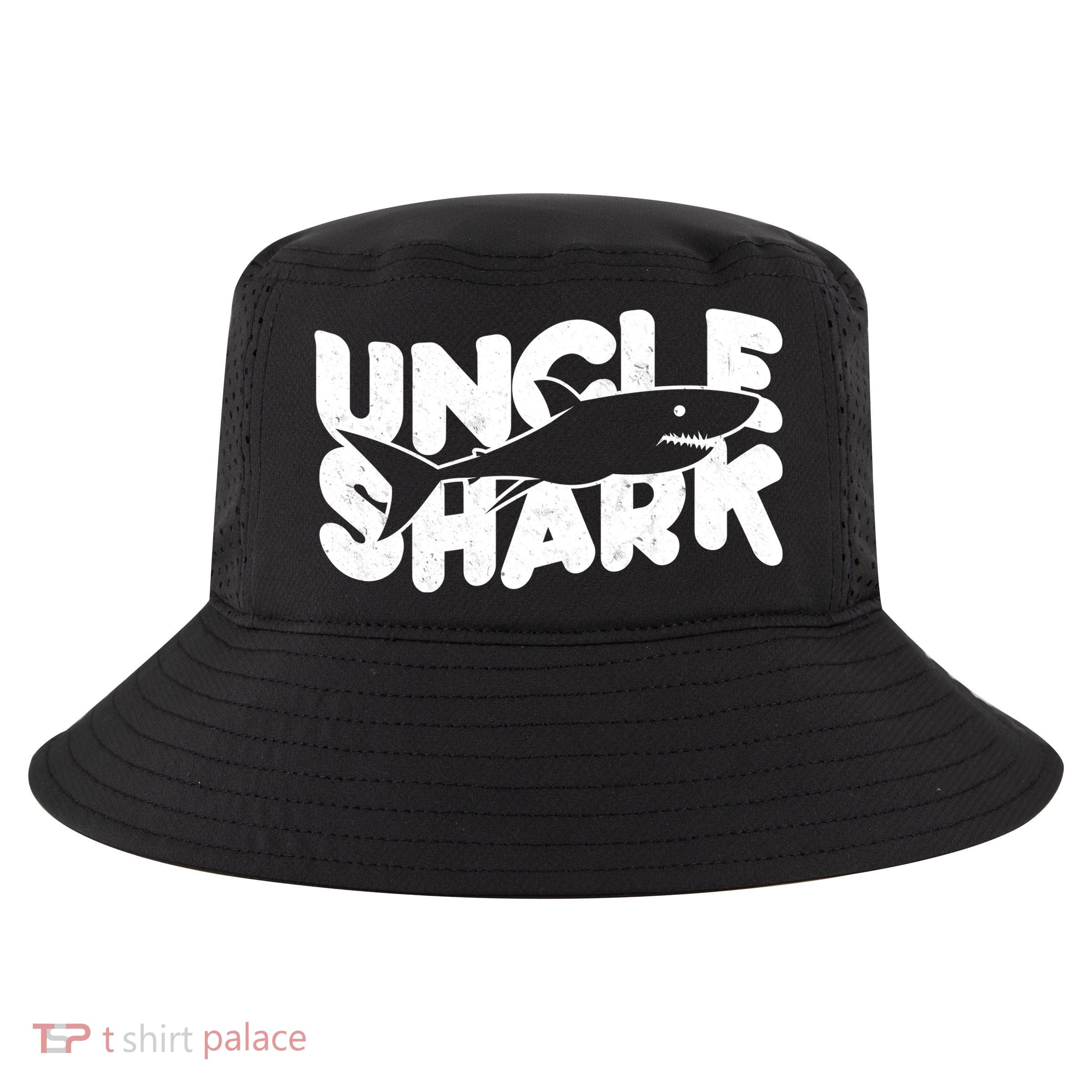 Cute Funny Uncle Shark Cool Comfort Performance Bucket Hat