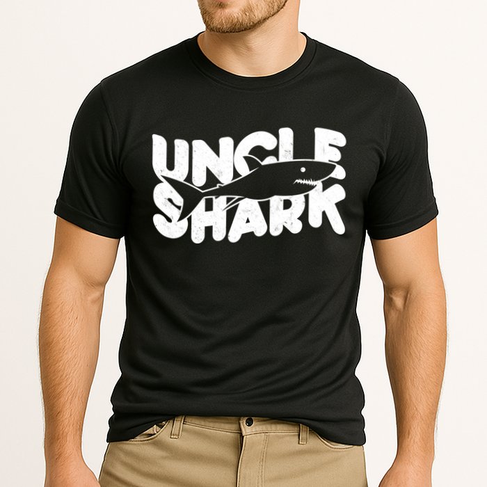 Cute Funny Uncle Shark Cooling Performance Crew T-Shirt