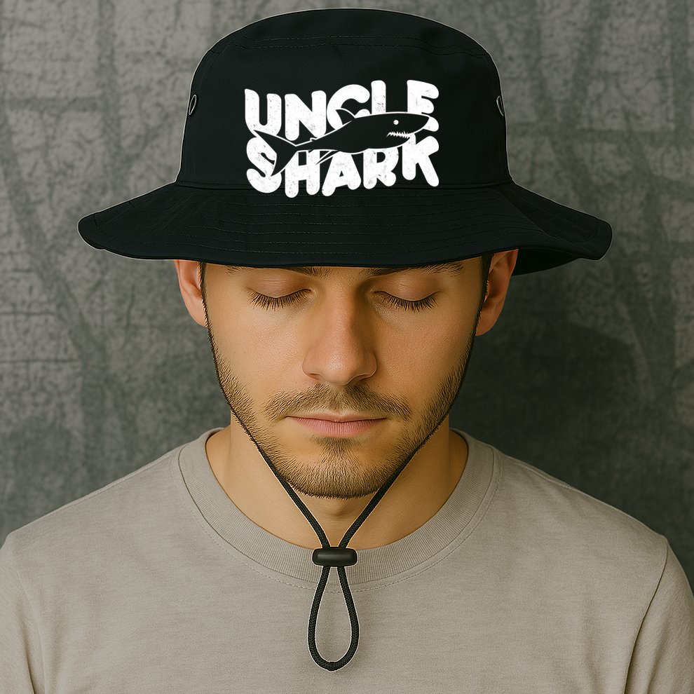 Cute Funny Uncle Shark Bucket Hat