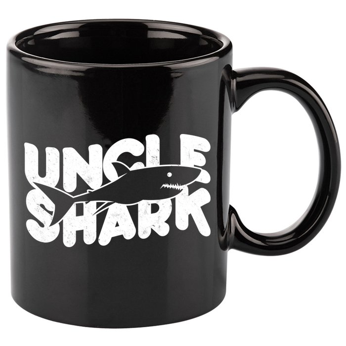 Cute Funny Uncle Shark 11oz C Handle Ceramic Mug