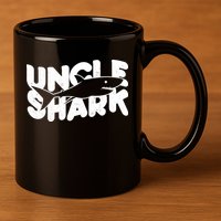 Cute Funny Uncle Shark 11oz C Handle Ceramic Mug