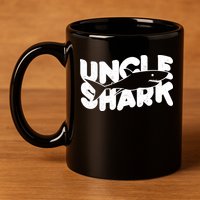 Cute Funny Uncle Shark 11oz C Handle Ceramic Mug