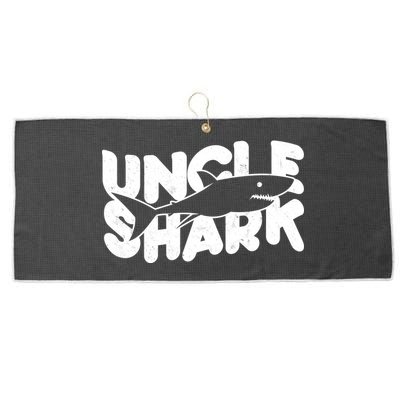 Cute Funny Uncle Shark Large Microfiber Waffle Golf Towel