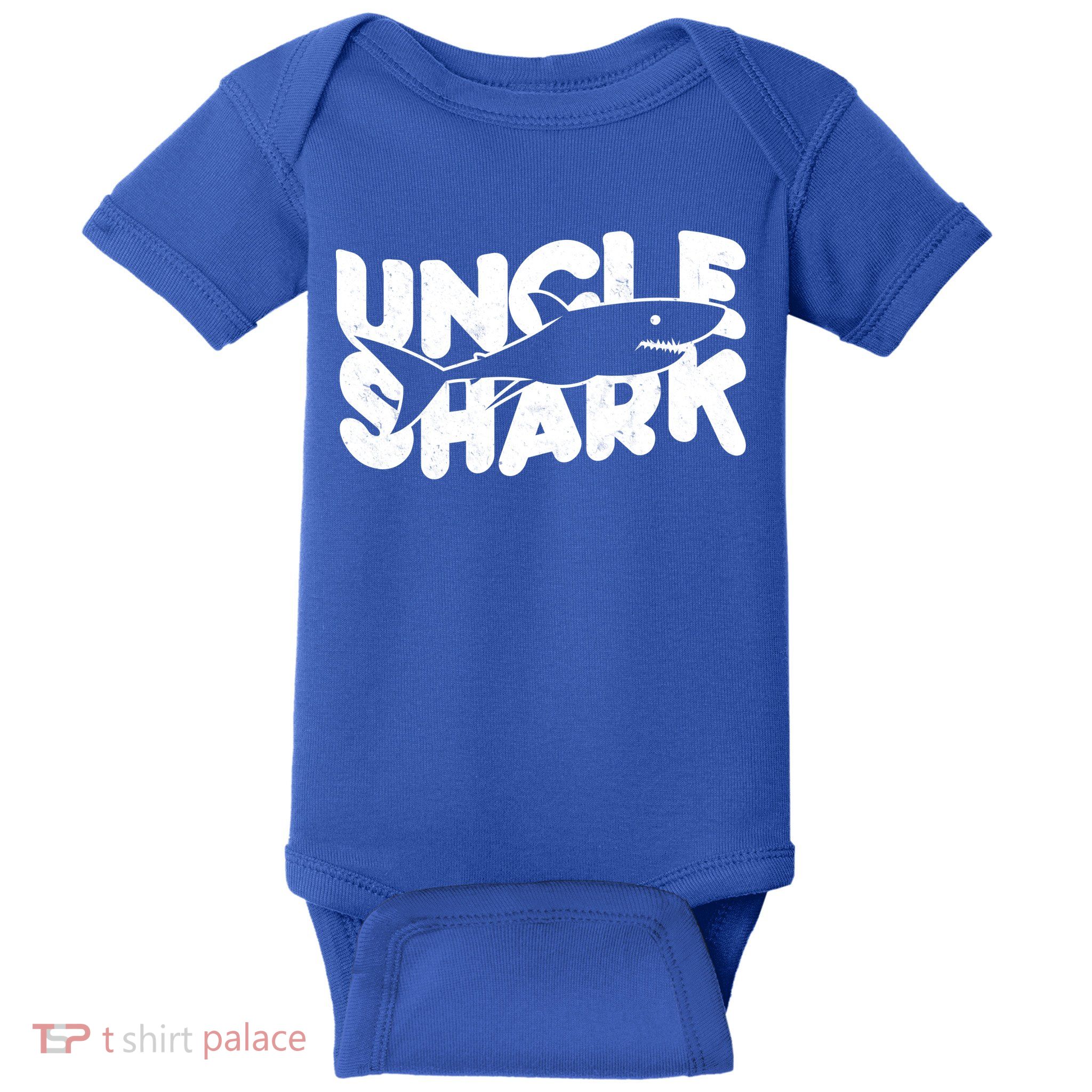 Cute Funny Uncle Shark Baby Bodysuit