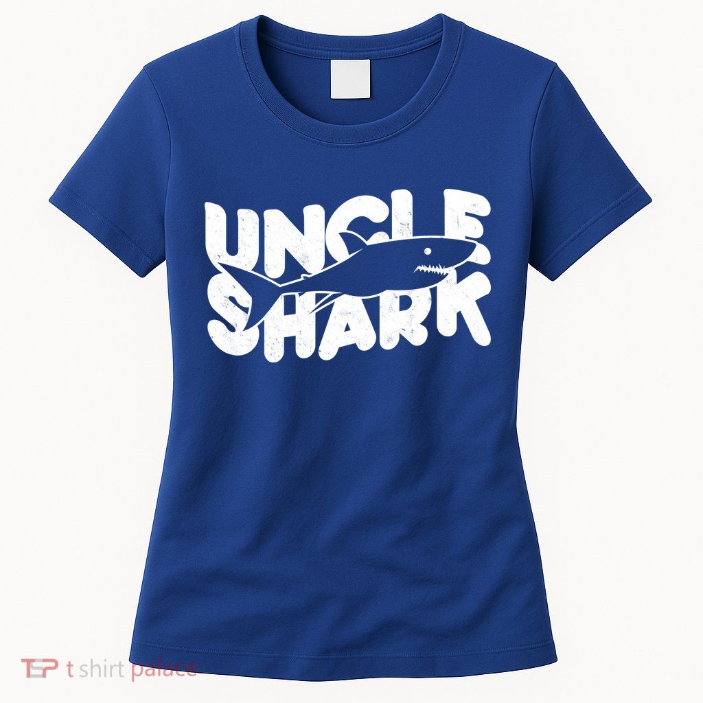 Cute Funny Uncle Shark Womens T-Shirt