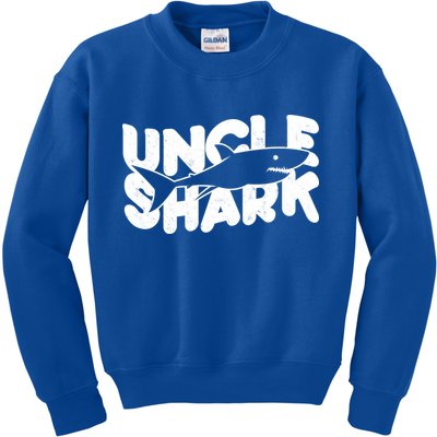Cute Funny Uncle Shark Kids Sweatshirt