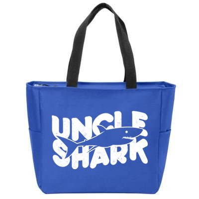 Cute Funny Uncle Shark Zip Tote Bag