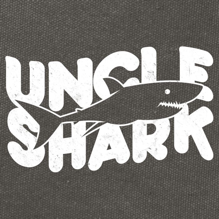 Cute Funny Uncle Shark Cotton Canvas Backpack