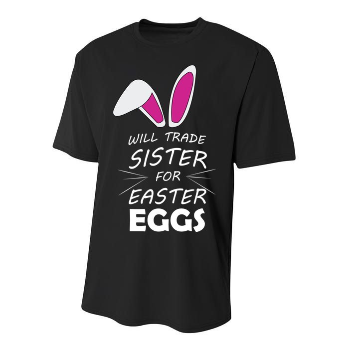 Cute Funny Will Trade Sister For Easter Eggs Youth Performance Sprint T-Shirt