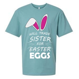 Cute Funny Will Trade Sister For Easter Eggs Sueded Cloud Jersey T-Shirt