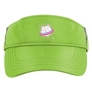 Cute Galaxy Saturn Cat  Adult Drive Performance Visor