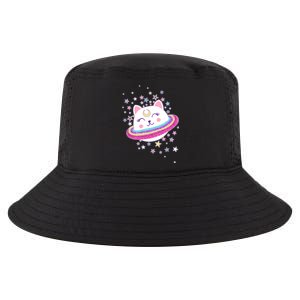 Cute Galaxy Saturn Cat  Cool Comfort Performance Bucket Hat