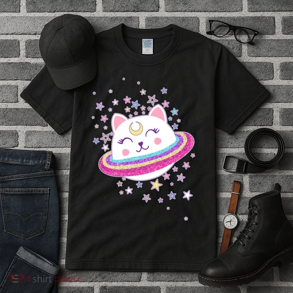 Cute Galaxy Saturn Cat  Tall T-Shirt