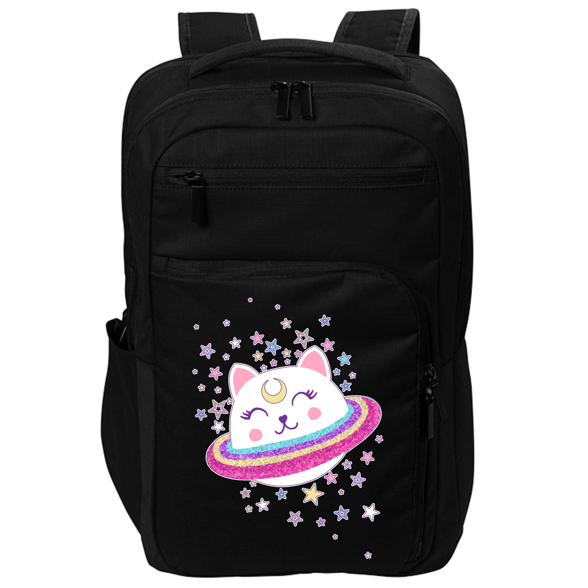 Cute Galaxy Saturn Cat  Impact Tech Backpack