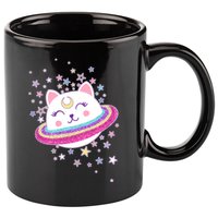 Cute Galaxy Saturn Cat  11oz C Handle Ceramic Mug