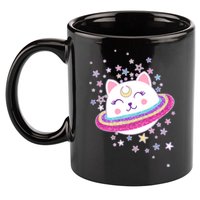 Cute Galaxy Saturn Cat  11oz C Handle Ceramic Mug