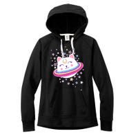 Cute Galaxy Saturn Cat  Women's Fleece Hoodie